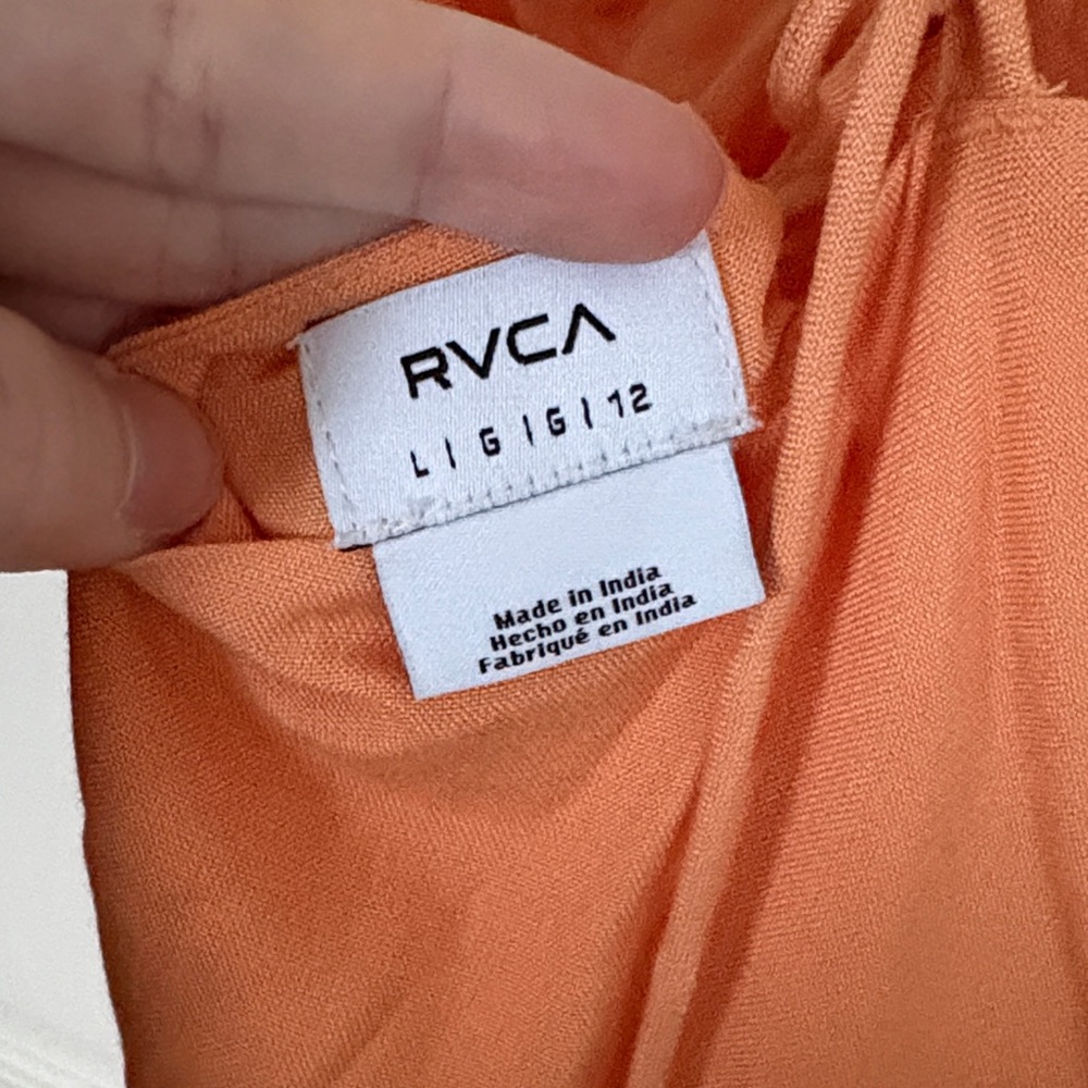 RVCA Orange Spaghetti-Strap Open Back Mini Dress - Picture 2 of 5